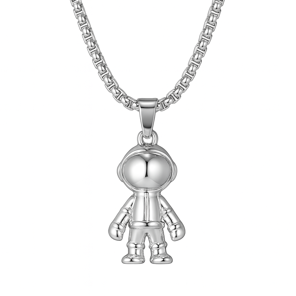 COLLAR ASTRONAUTA PLATEADO