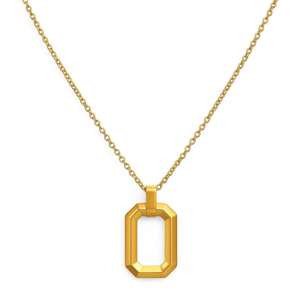 COLLAR OCTAGONAL DORADO