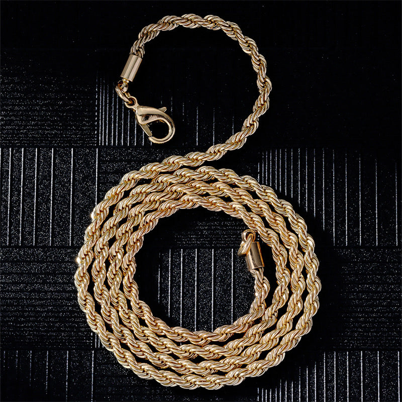 CADENA TRENZADA DORADA