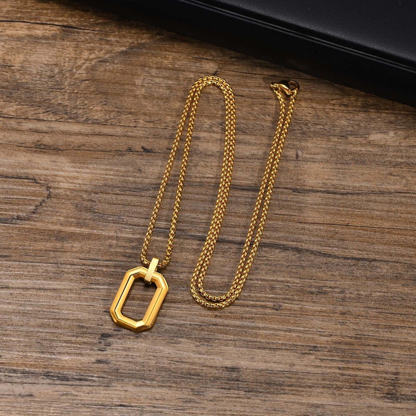 COLLAR OCTAGONAL DORADO