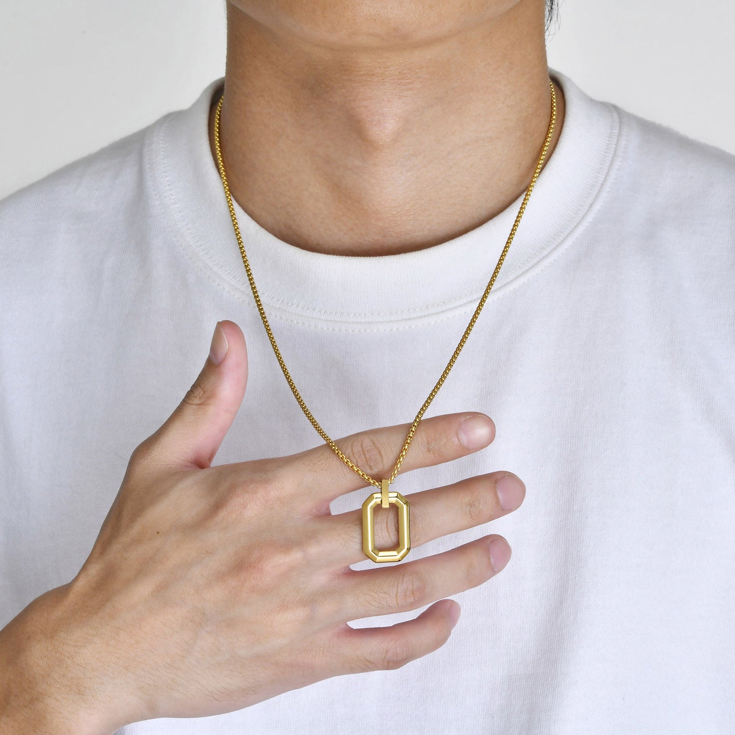 COLLAR OCTAGONAL DORADO