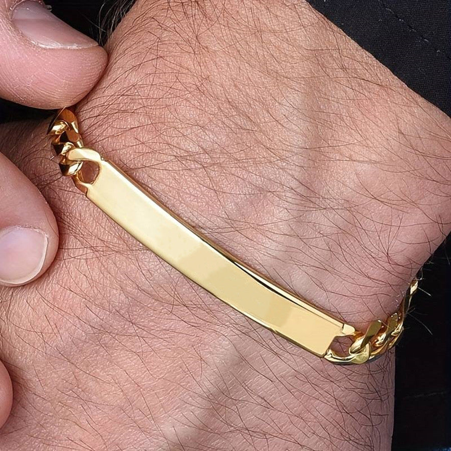 PULSERA CUBANA CON PLACA