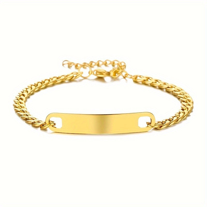 PULSERA CUBANA CON PLACA