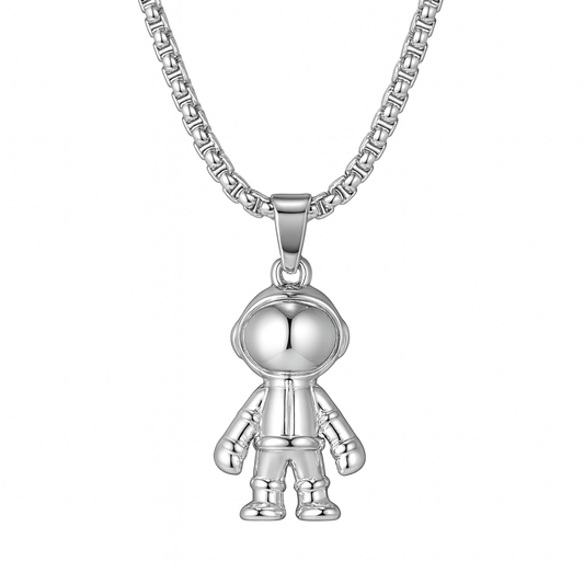 COLLAR ASTRONAUTA PLATEADO