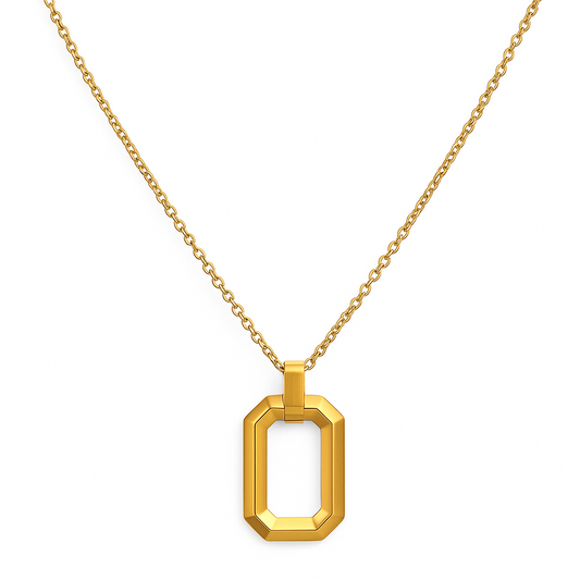 COLLAR OCTAGONAL DORADO