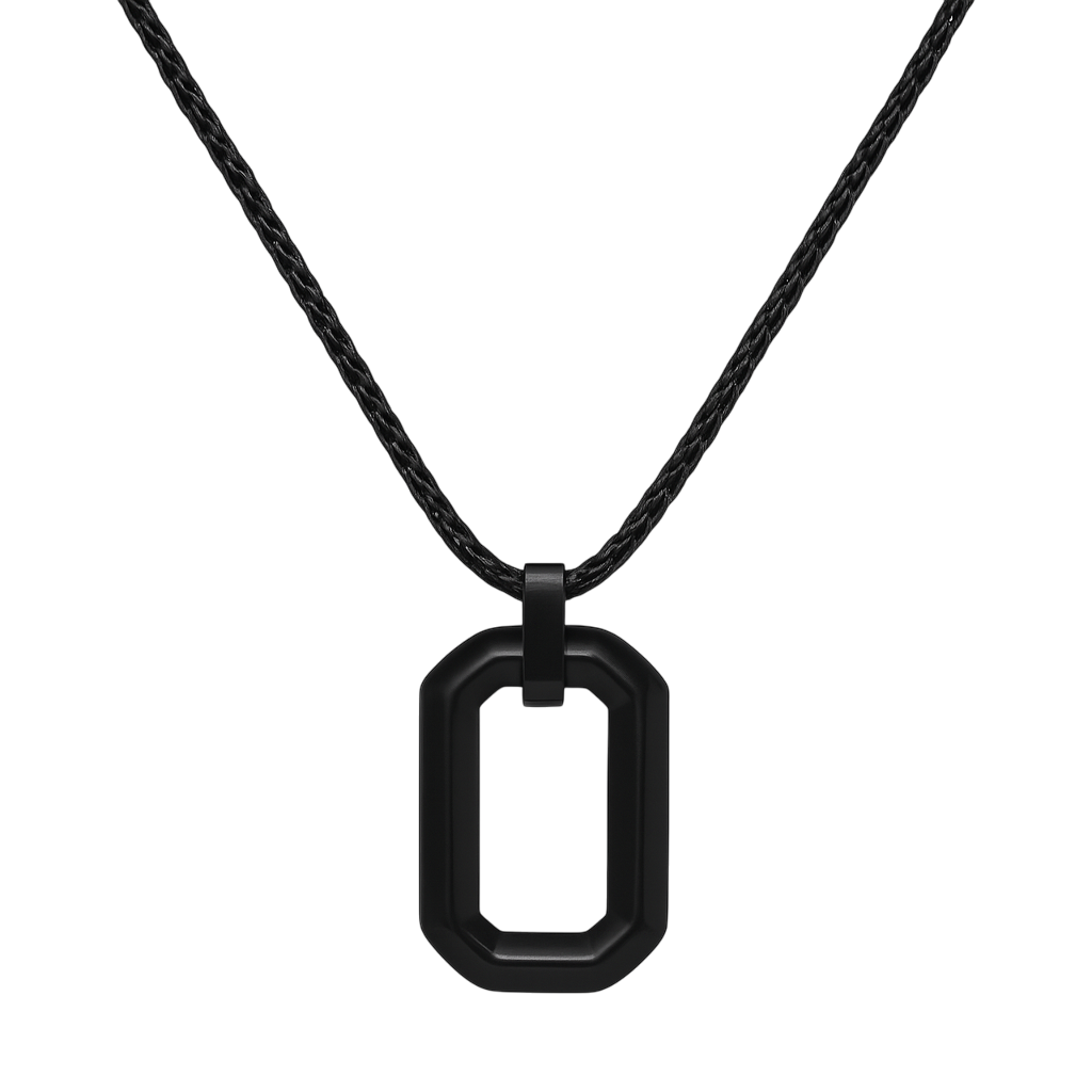COLLAR OCTAGONAL NEGRO