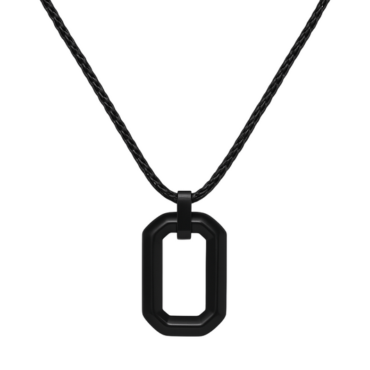COLLAR OCTAGONAL NEGRO