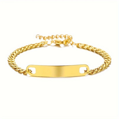 PULSERA CUBANA CON PLACA